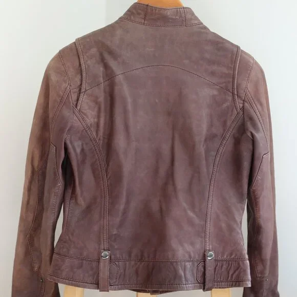 Danier brown leather jacket - Picture 3 of 5